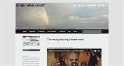 Desktop Screenshot of lacrisequellecrise.com